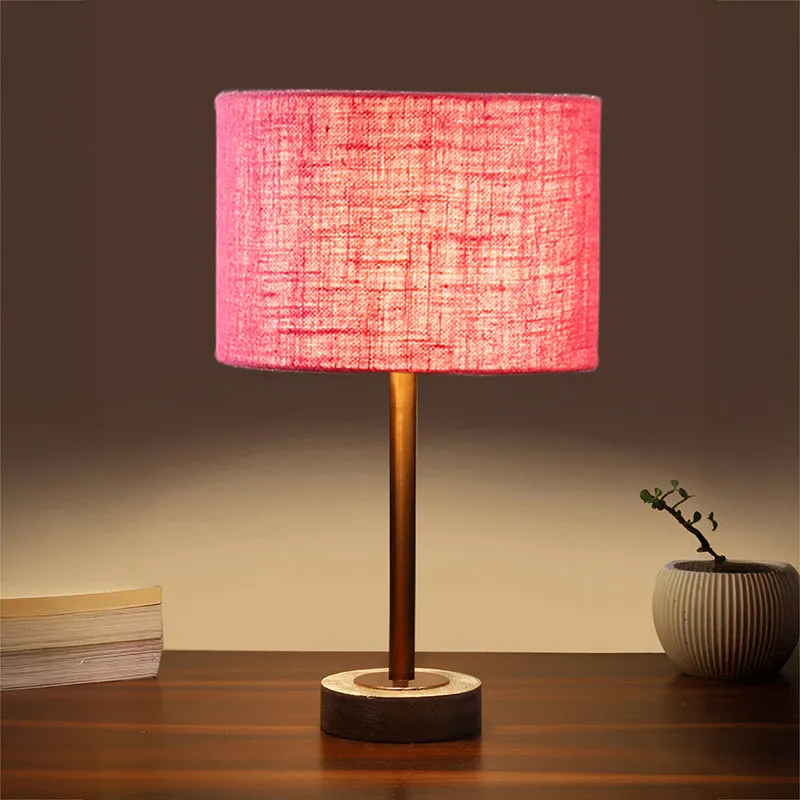 Sienna I Rodin Wooden Table Lamp - Pink,Copper,White media 1