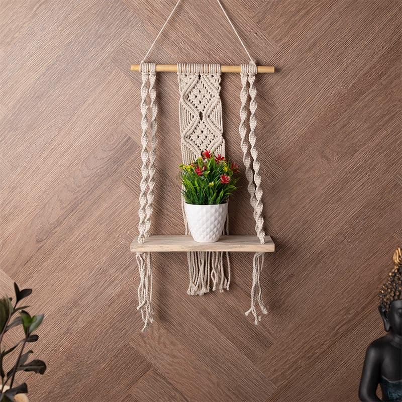 Virdia Macrame Wall Shelf media 3