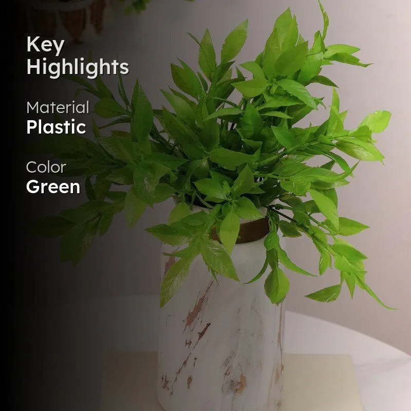 Green Glow Curry Artificial Stem (Green) - Set Of Two media 2
