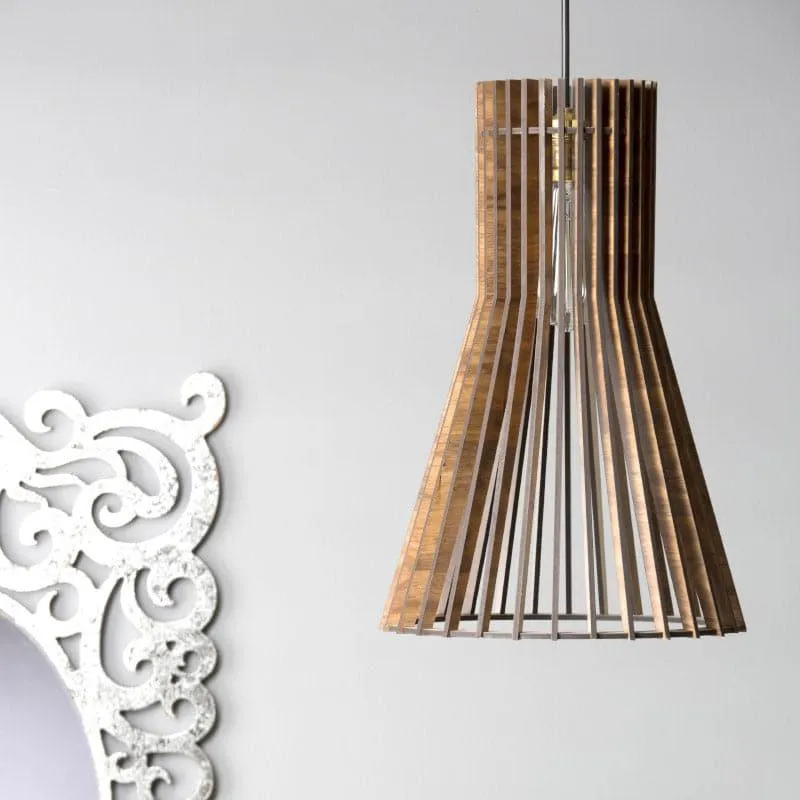 Cone Clan Wooden Ceiling Lamp media 3