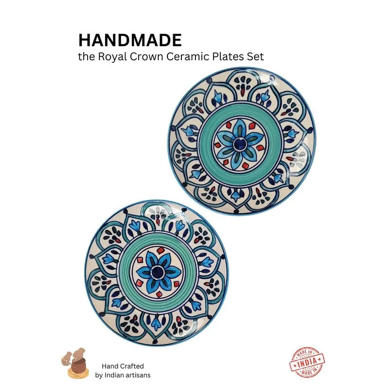 GoldenEdge Ceramic Serving Platters - Set Of Two media 3