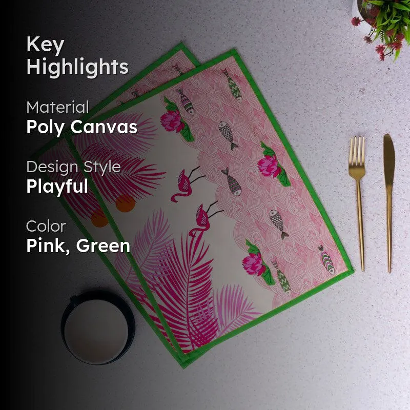 Pink Oasis Table Placemat - Set Of Two media 2