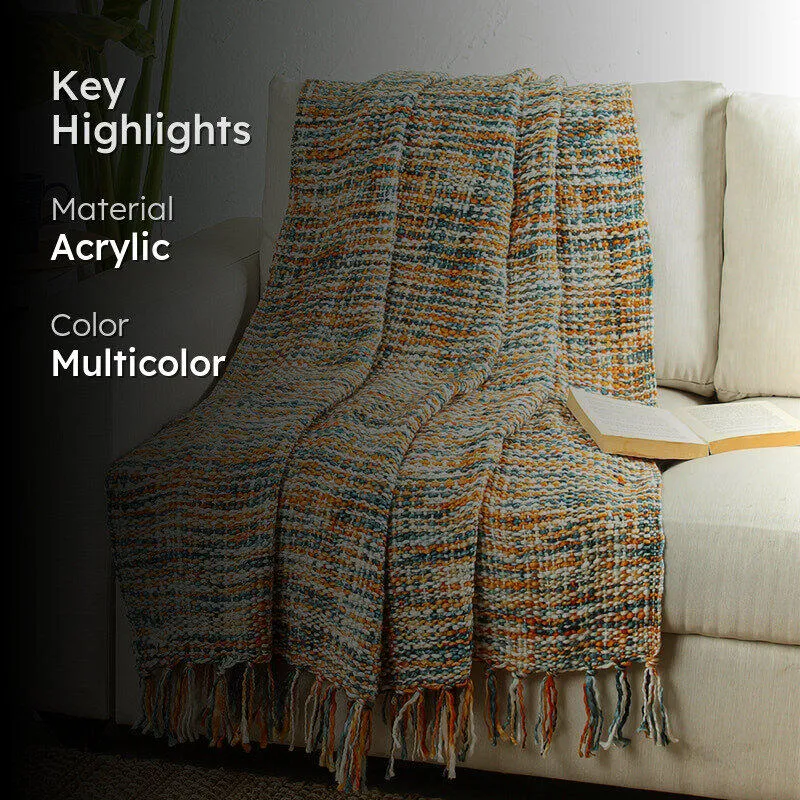 Vibrato Acrylic Throw - Yellow,Green media 2