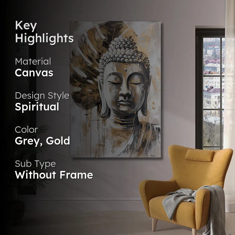 Buddha Monotone Canvas Wall Painting media 2