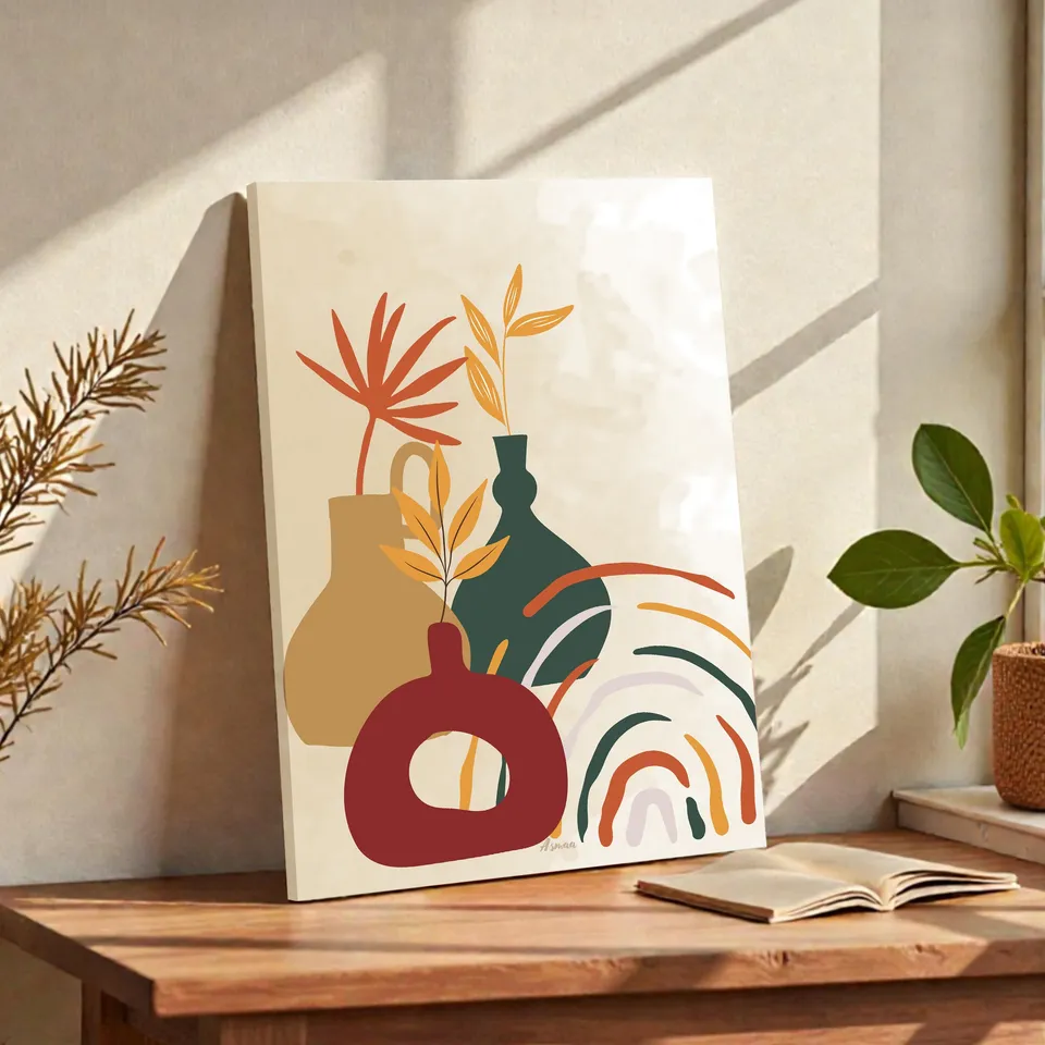 Meadow of Hues Cotton Canvas Wall Painting media 2