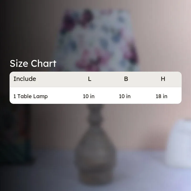 Lumikko Glyph Printed Mango Wood Table Lamp - Multicolor media 5