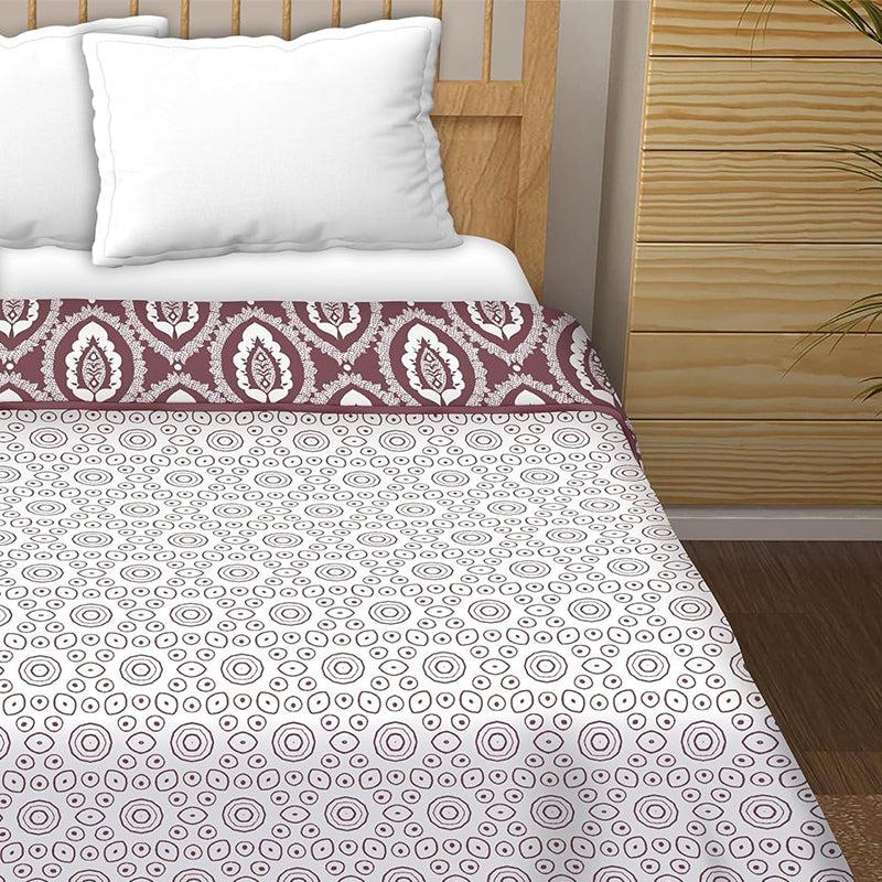 Jinita Reversible Cotton Dohar (Maroon)  - 180 GSM media 5