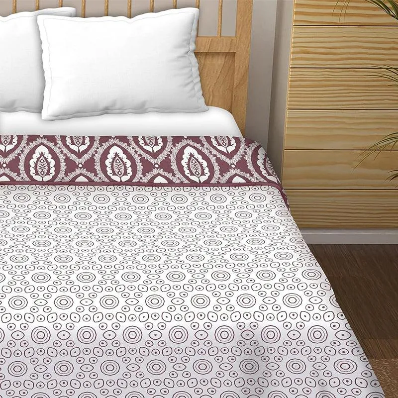 Jinita Reversible Cotton Dohar (Maroon)  - 180 GSM media 5