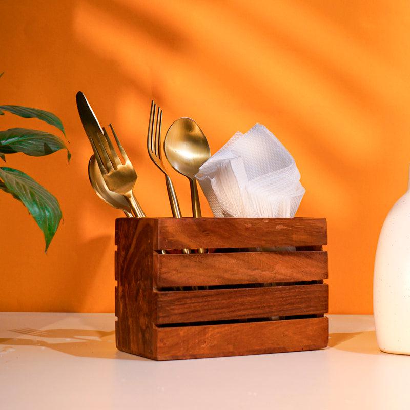 Timber Tidy Wood Cutlery Stand