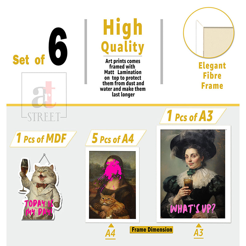 Vintage Memes Wall Art - Set Of Seven media 5