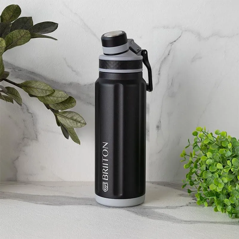 Aqua Alchemy Hot & Cold Thermos Water Bottle (Black) - 850 mL media 1