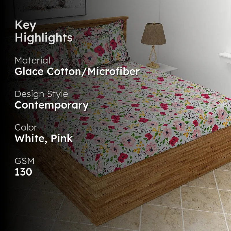 Bloom Burst Floral Frilled Bedding Set - Five Piece Set media 2
