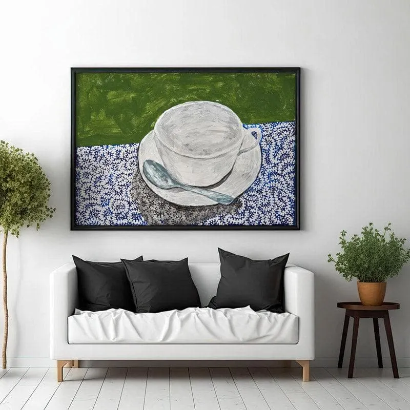 Teatime Tango Canvas Wall Painting - Black Frame media 3