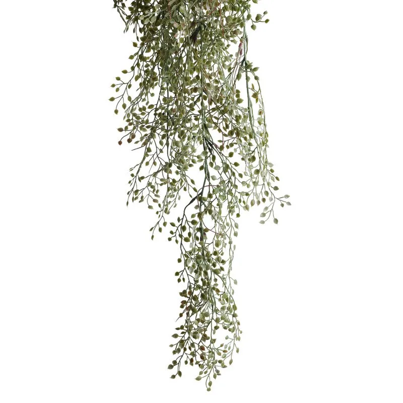 Artificial Bush Hanging Plant With Black Plastic Pot - 3.2 FT media 5