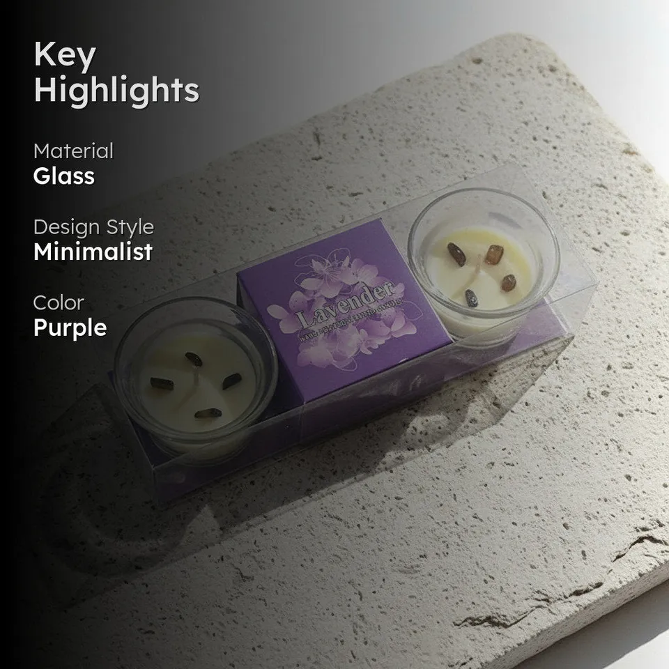Solvyn Scented Candle (Lavender) - Set Of Two media 2