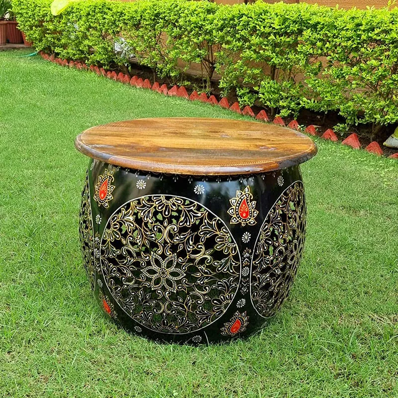 Indrani Iron & Wood Coffee Table media 1