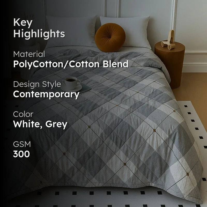 Metro Grid Comforters - 300 GSM media 2