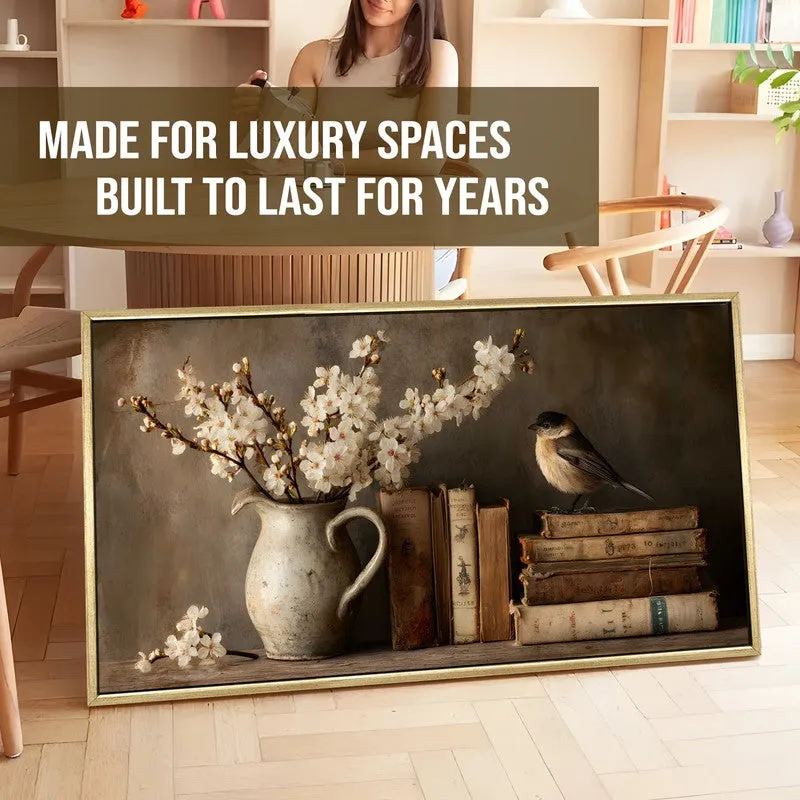 Painterly Canvas Wall Painting With Frame media 5