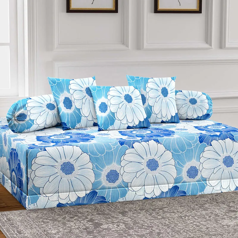 Blooming Blue Diwan Set - Six Piece Set media 1
