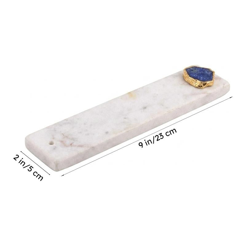 Taavi Handcrafted Marble Incense Holder With Agate Plating - Blue media 5