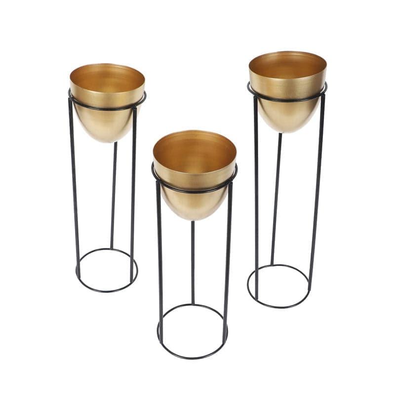 Kiromia Floor Planter (Gold) - Set Of Three media 3