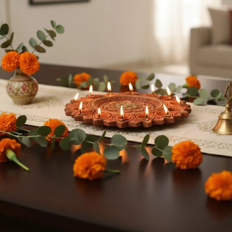 Anant Jyoti Terracotta Urli media 5