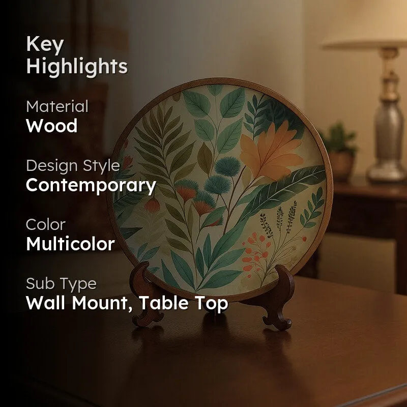 Tropical Art Wall Plate with Stand media 2