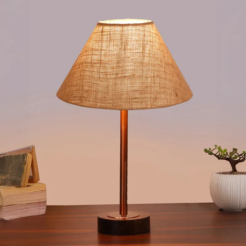 Sienna II Rodin Wooden Table Lamp - Beige,Copper,Brown media 2
