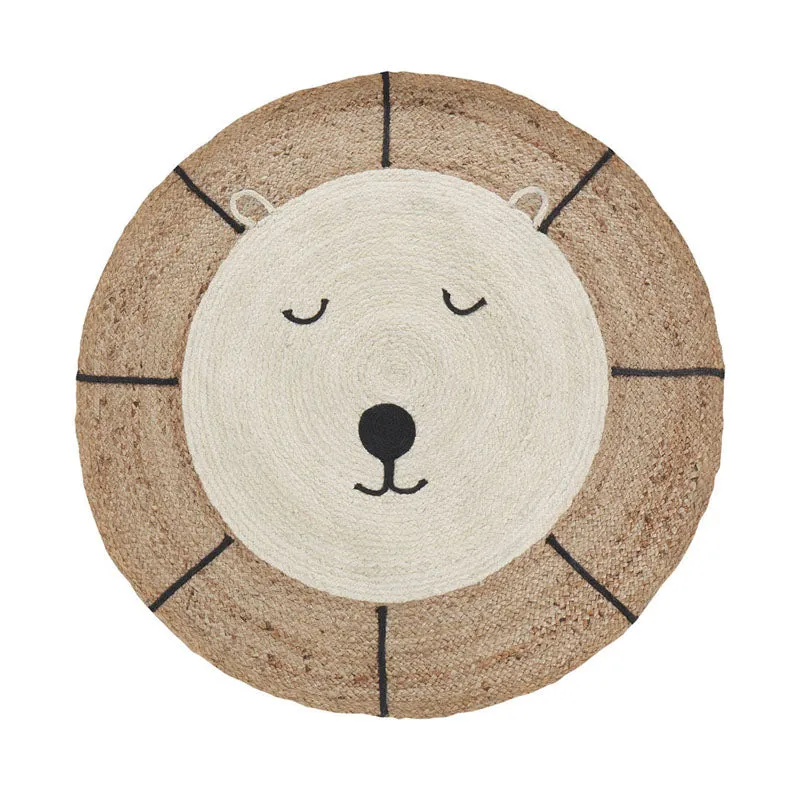 Sleeping Lion Braided Jute Area Rug media 1