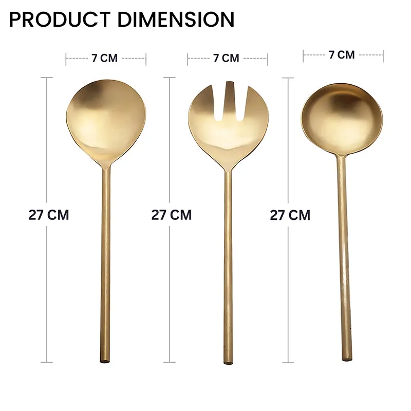 Zarifa Stainless Steel Serving Spoon - Set Of Three media 8