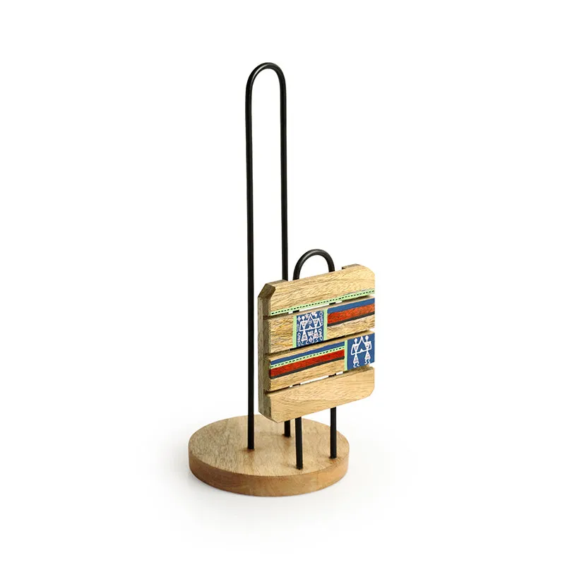 Nerthus Mango Wood & Iron Tissue Holder media 3