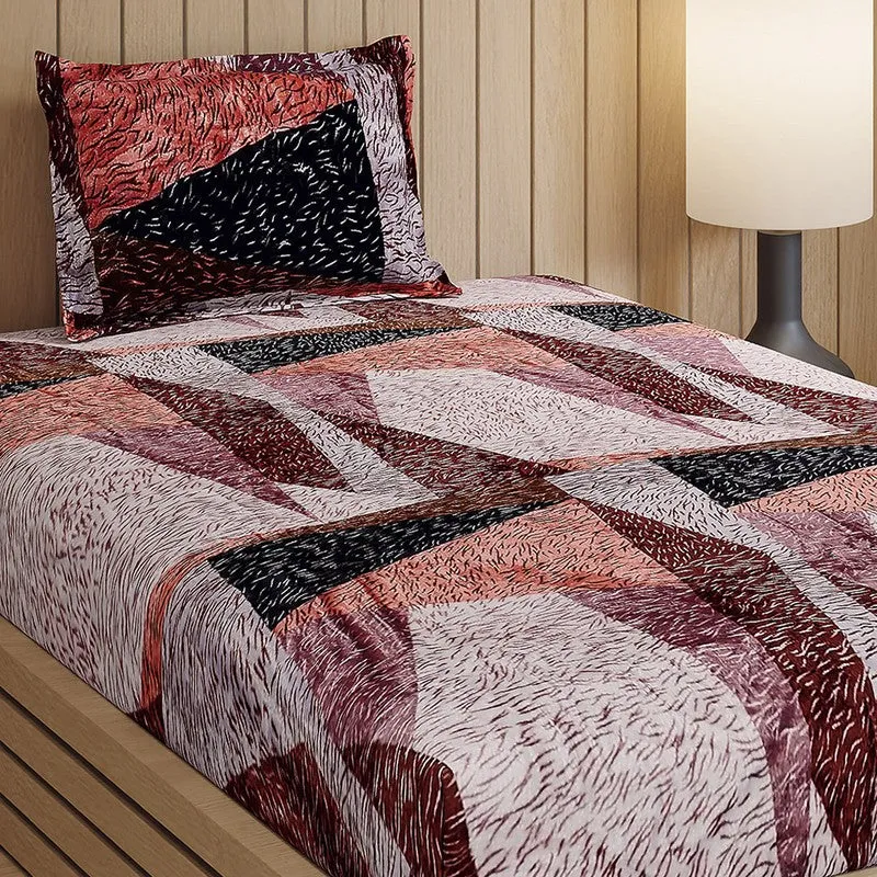 Monte Carlo UrbanCanvas Bedsheet (Maroon) - 280 GSM media 3
