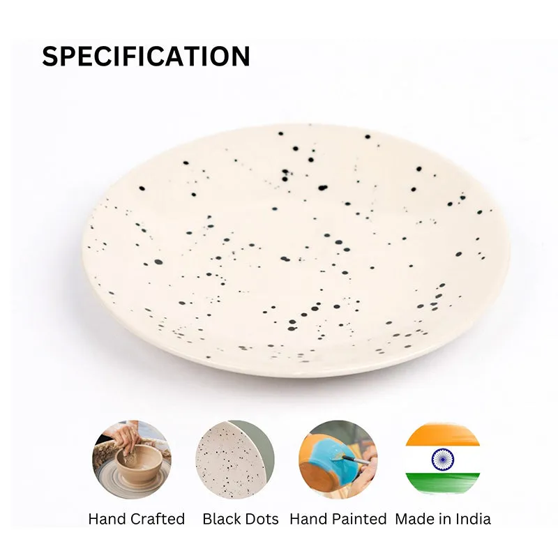 Ink Drops Ceramic Dinner Plate - Set Of Six media 5