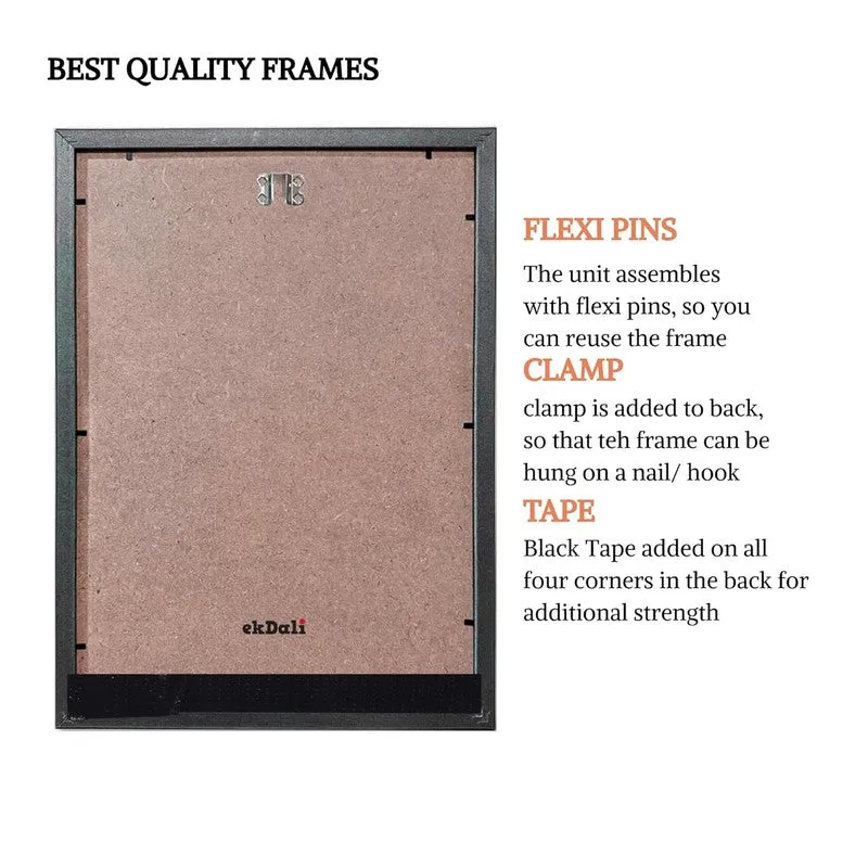 Earthy Aura Paper Wall Painting With Frame - Brown media 7