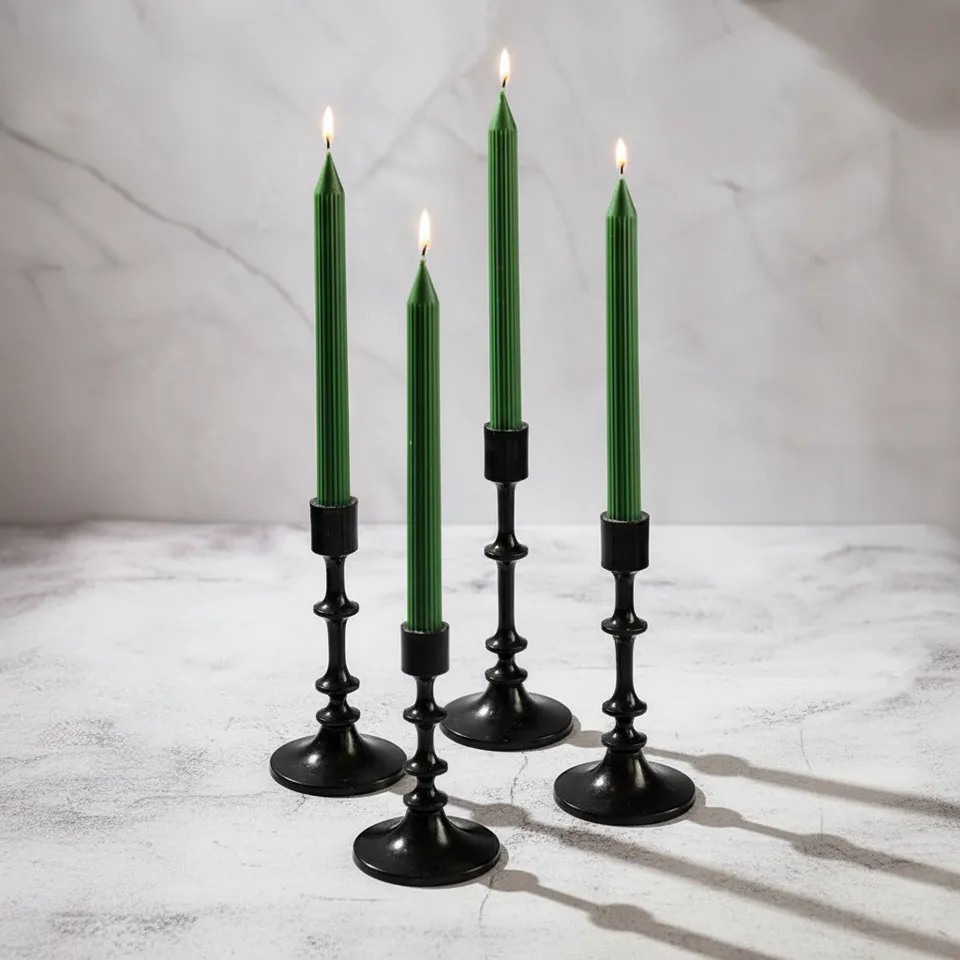 Set of 4 Guidance Taper Candles - Mahogany Shea Scented media 1
