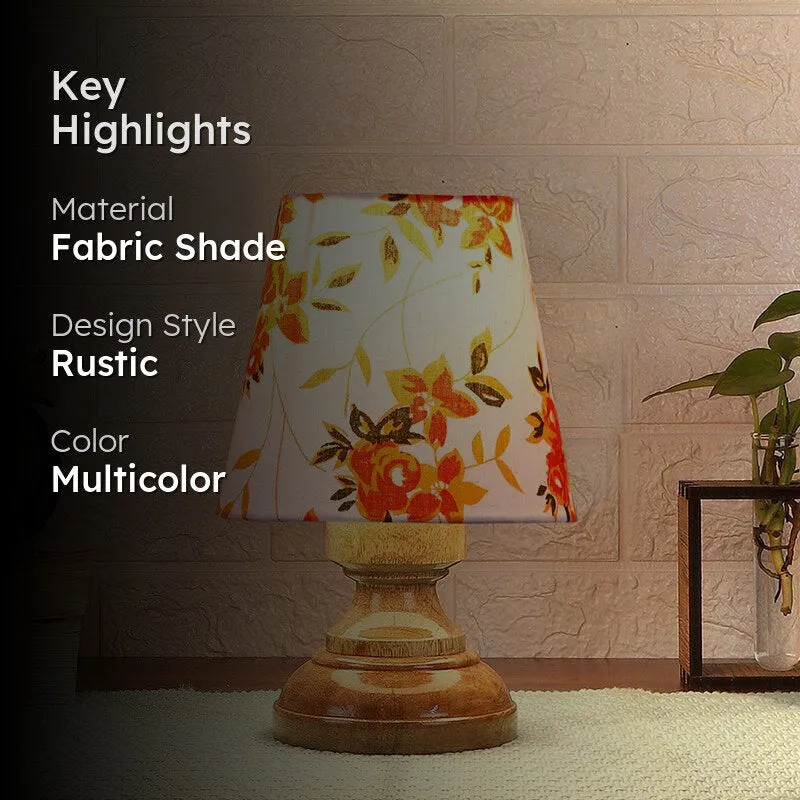 Harolda Ibis Flora Fabric Table Lamp - Multicolor media 2