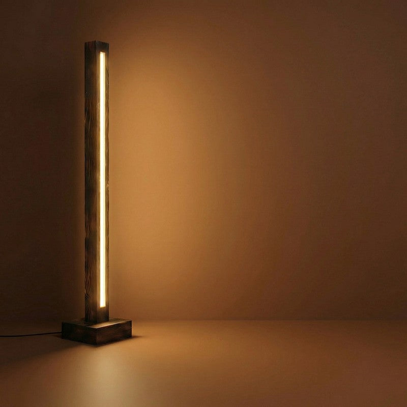 MinimalRay Wooden Floor Lamp - Brown media 8