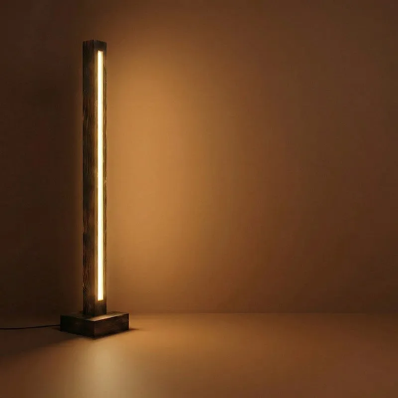 MinimalRay Wooden Floor Lamp - Brown media 8