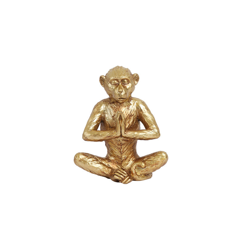 Meditating Monkey Showpiece media 5
