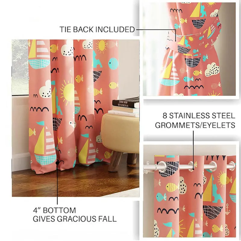 Urban Space Beach Day Blackout Curtain - Pink media 5