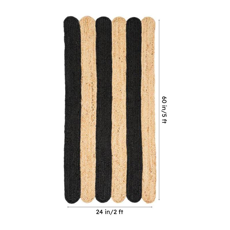 Tulum Braided Rectangle Cotton Runner Rug media 7