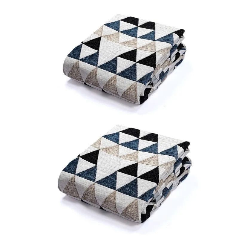 Prism Pattern Throw (White) - Set Of Two media 6