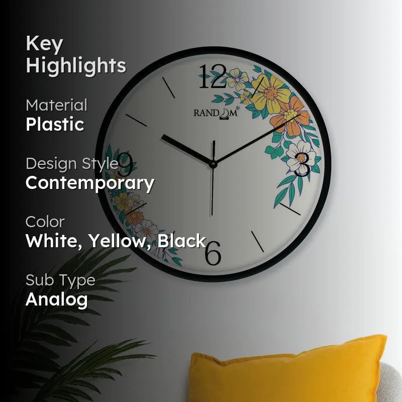 Gage Floral Wall Clock media 2