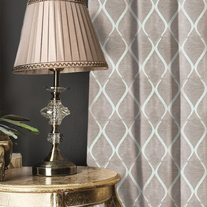 Urban Space Brocade Blackout Curtain (Beige) - Set Of Two media 3