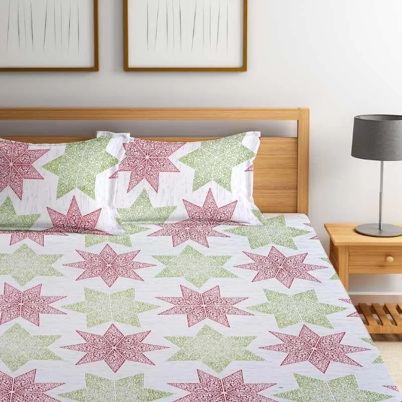 Twinkling Zest Microfiber Bedsheet - 300 GSM media 6