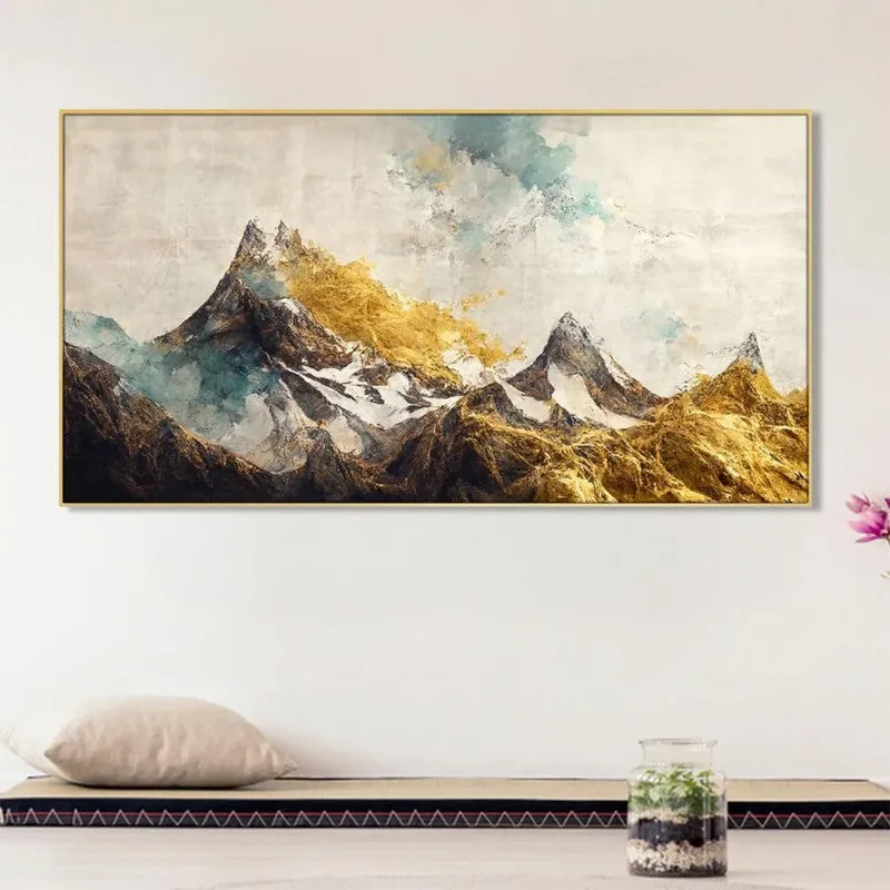 Mountainscape Canvas Wall Painting With Frame media 4