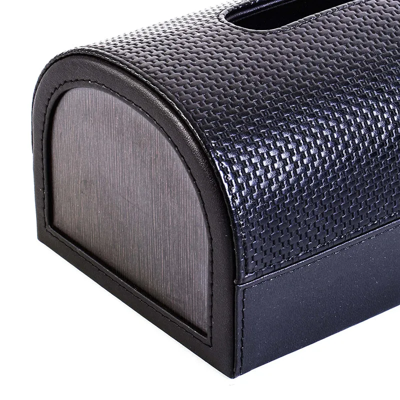Tishue Faux Leather Tissue Box - Black media 7