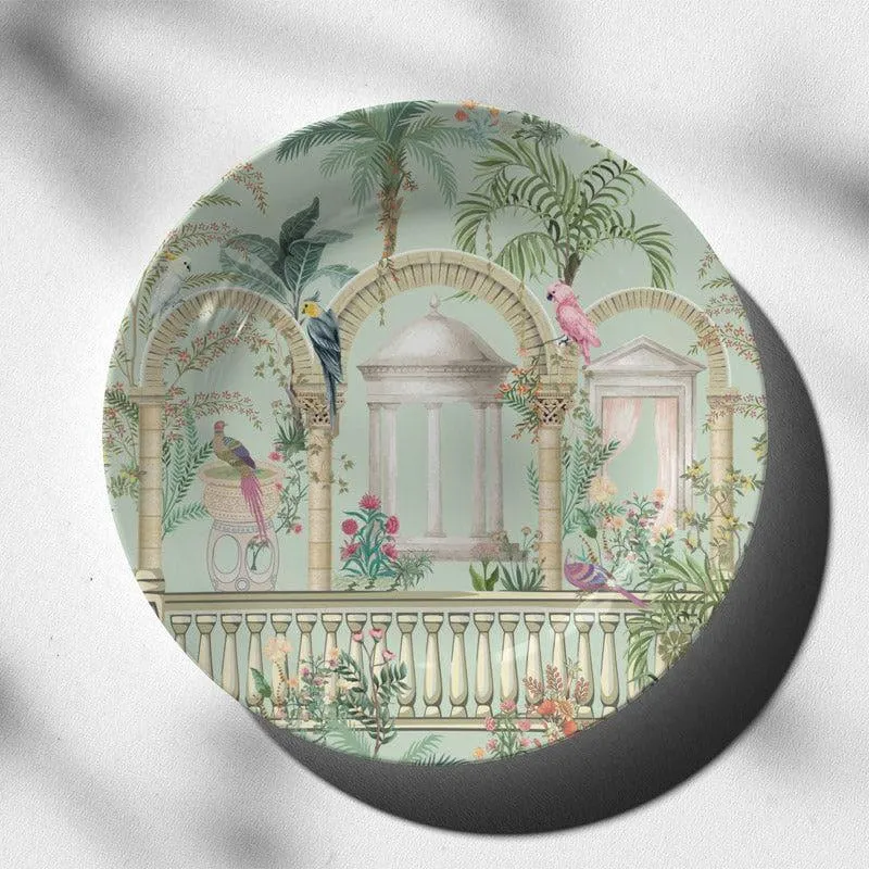 Greek Inspired Mughal Garden Wall Plate media 1