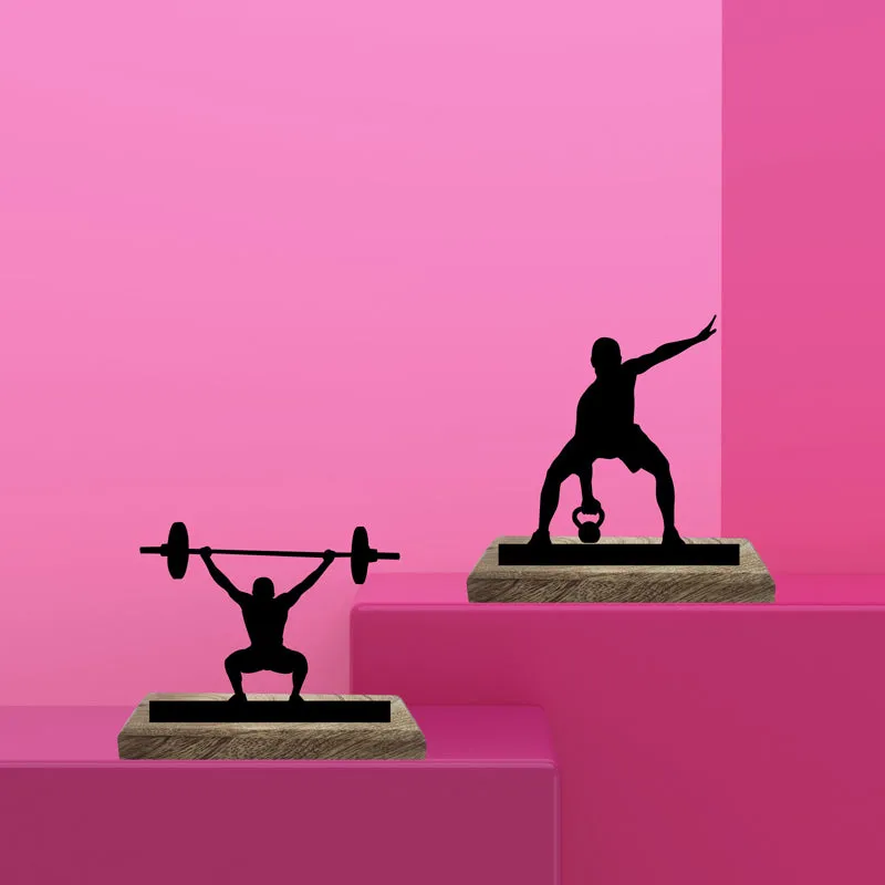 Weightlifters I Showpiece - Set Of Two media 1