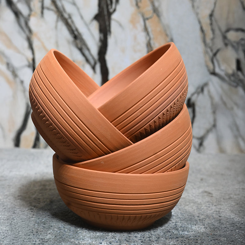 Rhea Terracotta Serving Bowl (220 mL) - Set Of Six media 3